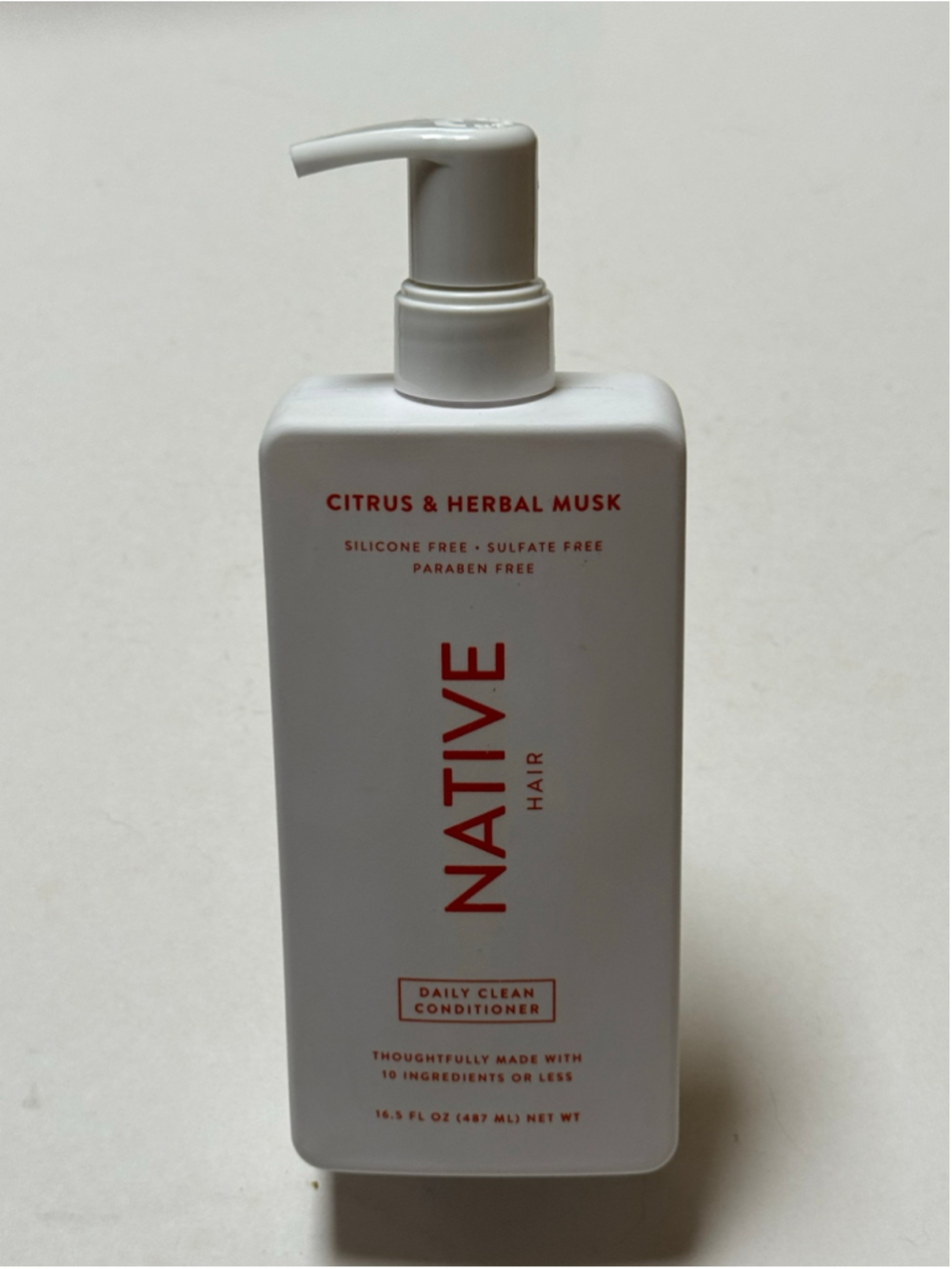 Native Hair Daily Clean Conditioner Citrus & Herbal Musk 16.5 fl oz NEW